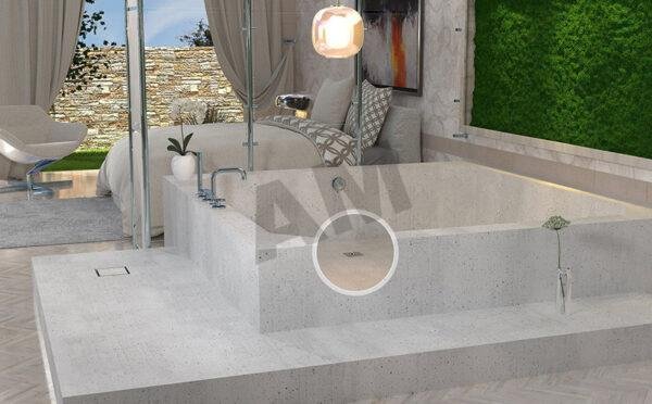 21544 Desagüe válvula sifónico para bañera de obra con rebosadero
