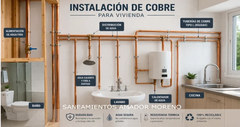 instalacion de cobre en vivienda