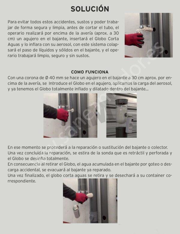 Globo para tuberías STOP aguas Ø 90-110-125-160-200