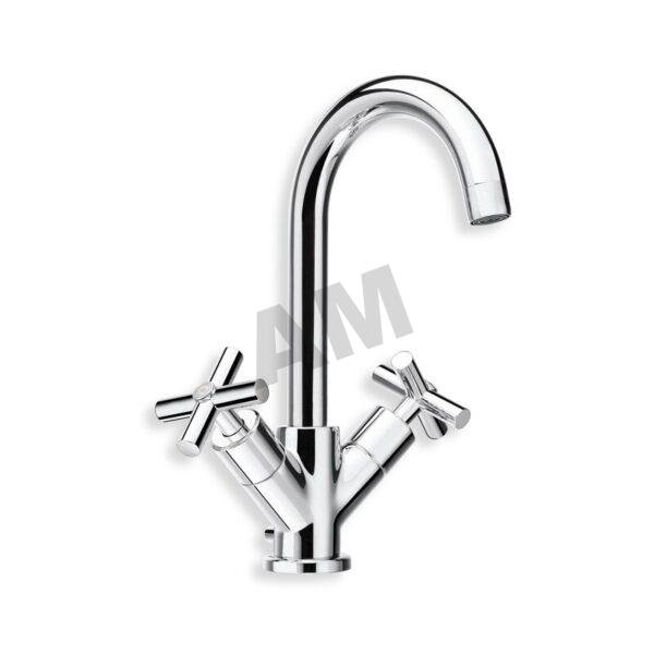 grifo-lavabo-bimando-monobloc-cristina-criev226-cromo Mezclador bimando monobloc para lavabo Cristina CRIEV226 de un orificio en acabado cromo
