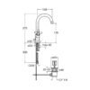 plano-tecnico-medidas-grifo-monobloc-criev226 Plano tecnico dimensional del grifo mezclador de un orificio para lavabo Cristina CRIEV226
