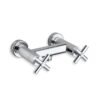 grifo-ducha-bimando-exterior-cristina-criev481-cromo Mezclador bimando para ducha exterior Cristina CRIEV481 con mandos de cruceta en acabado cromo