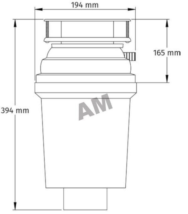 Triturador de desperdicios para uso profesional en hostelería. (0.75 HP)