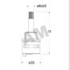 CR15442Q00_11-1.jpg Cartucho inversor de 2 salidas 33mm, de latón, disco cerámico CRICR-442Q00