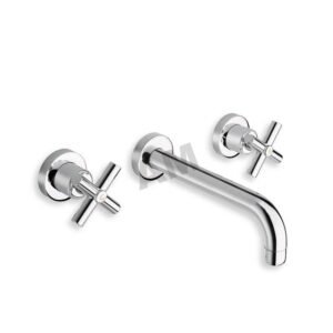 Kit Exterior Bimando de Lavabo Empotrado Caño 180 mm - C242